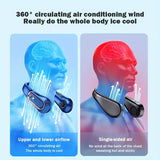 NNETM Stay Comfortable on the Go: USB Rechargeable Neck Fan with Display