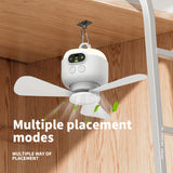 NNETM Portable USB Rechargeable Ceiling Fan with Night Light