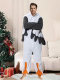 NNETM Seagull Cartoon Fleece Onesie Robe