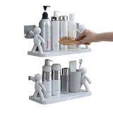 NNETM Pure Elegance: 2pcs White Floating Shelves for Your Bathroom Oasis