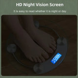 NNETM 1pc Smart Digital Bathroom Scale with LCD Display, 180kg Capacity - White
