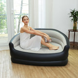 NNETM Double Inflatable Folding Sofa Plush Lounge Chair