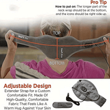 NNETM 1Pc Intelligent Heating Neck Massager - Soothing Vibration & Adjustable Heat(Grey)