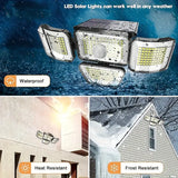 NNETM 278LEDs Solar Outdoor Motion Sensor Security Flood Lights