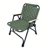 NNETM Oak Folding Armchair with Stainless Steel Frame