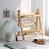 NNETM Clutter-Free and Chic: Wooden 2-Tiers Desktop Organizer Shelves