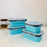 3-Piece Folding Silicone Bowl Set with Lids