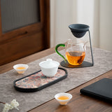 Ceramic Coffee Pot with Black Base and Micro-Hole Filter