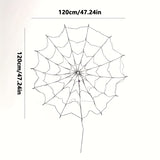 1pc Halloween Spider Web Light LED purple light, orange light, Halloween light string suitable for parties, bedrooms, bars, haunted houses, Halloween decorative atmosphere lights (excluding spiders) Halloween decorations, Chrismas decorations