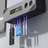NNETM Smart Wall Toothbrush Holder with Toothpaste Dispenser
