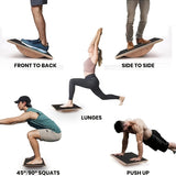 NNETM Wooden Balance Fitness Board for Adults