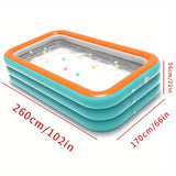 NNEOBA Large Inflatable Family Swimming Pool (260x170x56cm)