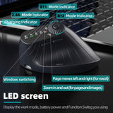 NNETM Vertical Ergonomic Wireless Mouse LED Screen