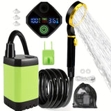 Portable Rechargeable Outdoor Shower System with Self-Priming Pump & Digital Display