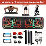 NNETM Push-Up Board Set with Resistance Bands