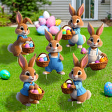 NNETM Easter Bunny Carrot Garden Outdoor Patio Decorations (6pcs)