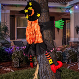 83 × 135CM Halloween Tree Climbing Witch Decoration