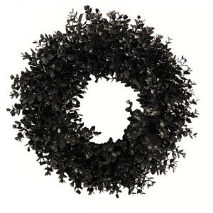 NNETM Halloween Black Wreath Door Wall Fence Decor