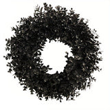 NNETM Halloween Black Wreath Door Wall Fence Decor
