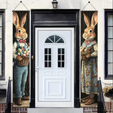 NNETM Easter Bunny Porch Banners for Indoor/Outdoor Decor