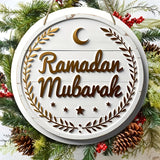 NNETM Wall Hanging Decor Ramadan Mubarak Wooden