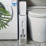 NNETM Trash Can with 4.5L Space-Saving Toilet Brush