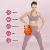 NNETM 1pc 15lbs Kettlebell for Fitness and Strength Training