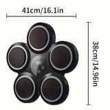 NNETM Wall-Mounted Electronic Boxing Training Pad with Dynamic Rhythms(Black)