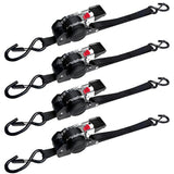 NNETM Retractable Cargo Straps – Heavy-Duty Tie Down Straps with S Hooks
