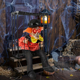 NNETM Halloween Screaming Clown Cage Decoration with Lights