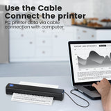 NNETM Portable Wireless Thermal Printer – Inkless Mobile Printer for A4 & Letter