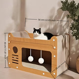 NNETM 2-in-1 Wall Cat Bed and Scratching Post