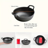 NNETM Pre-Seasoned Cast Iron Skillet with Dual Handles