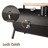 NNETM Portable Charcoal Grill BBQ Smoker with Handle