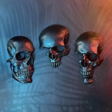 NNETM Americana Skull Ornaments 3-Piece Set – Goth-Inspired Resin Skeleton