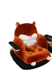 NNETM Cuddly Hamster-Shaped Seat Cushion - Dark Brown, 45cm x 40cm