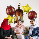 NNETM Ramadan & Eid Aluminum Foil Balloons Set - 5 Pack