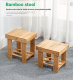 NNETM Bamboo Children's Small Stool - Square Shape, 25cm High