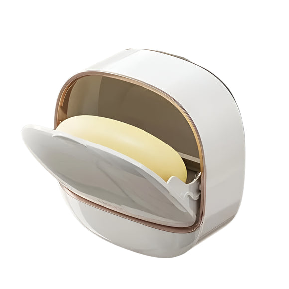 NNETM Easy-Install Wall-Mounted Soap Dish with Lid