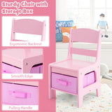 NNECW 3-In-1 Kids Multi Activity Table & 2 Chairs Set for Toddlers