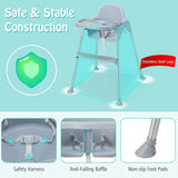 NNECW 4-in-1 Convertible Baby High Chair with Removable Double Tray-Grey