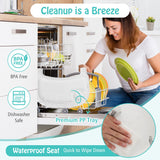 NNECW 4-in-1 Convertible Baby High Chair with Removable Double Tray-White