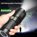 NNETM Tactical Flashlight Rechargeable Zoomable 8 Modes