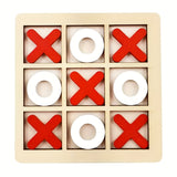 Large Wooden Tic Tac Toe Board Family Game