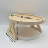 NNETM Foldable Wooden Sofa Armrest Tray Clip-On