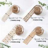4-Roll Natural Hemp Rope Lace Net Ribbon 1.97-Inch