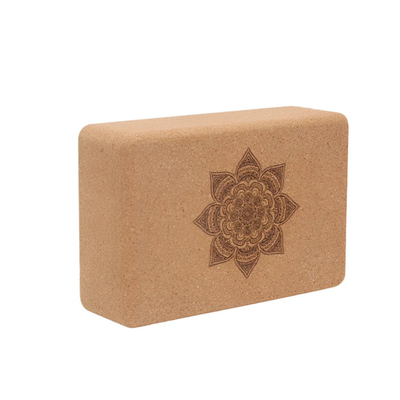 NNETM Cork Yoga Block Set Non-Slip High Density (Brown)