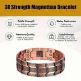 NNETM 3X Strong Copper Magnetic Bracelet for Men  – Pure 99.9% Solid Copper