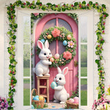 NNETM 2D Easter Door Banner with Rabbits and Eggs
