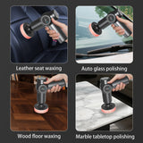 Cordless Mini Car Polisher – USB Rechargeable Dual-Speed Buffer with Digital Display & Polishing Pad Kit